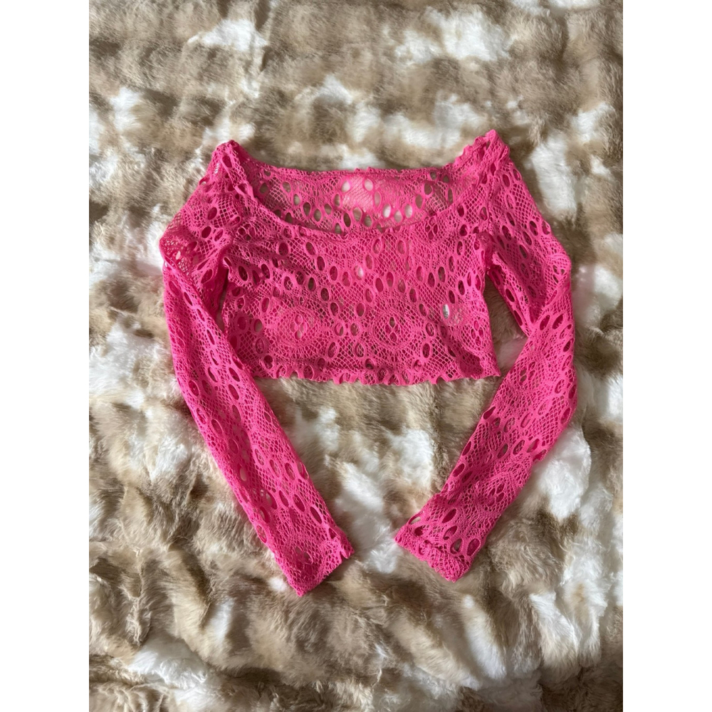 Really cute see through top. Pink